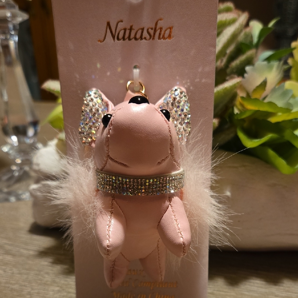 Natasha Couture Pink Key & Card Holder